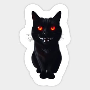 Evil Black Cat Sticker